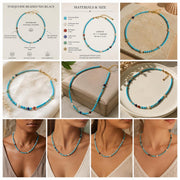 Turquoise Gemstone & Pearl Necklace — image 5