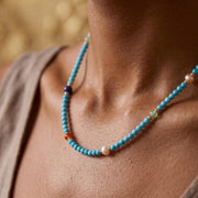 Turquoise Gemstone & Pearl Necklace — image 1