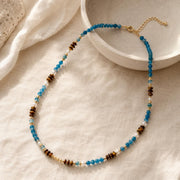 Apatite, Tiger Eye & Pearl Necklace — image 9