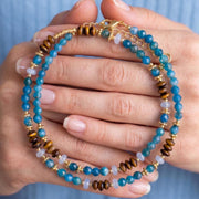 Apatite, Tiger Eye & Pearl Necklace — image 4