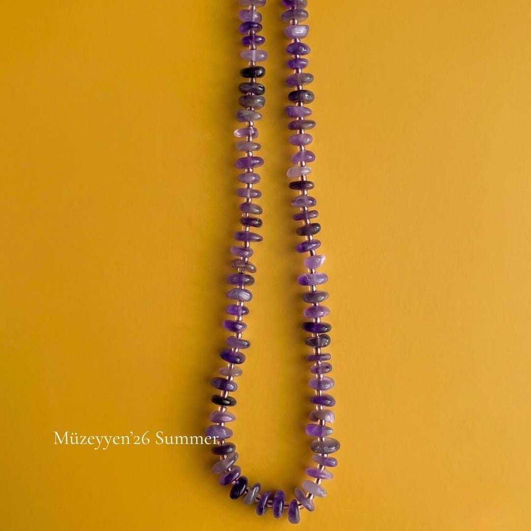 Amethyst Heishi Bead Necklace — image 4