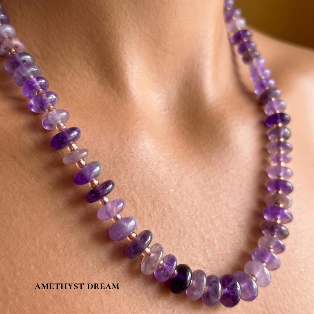 Amethyst Heishi Bead Necklace — image 7