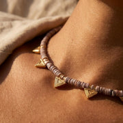 Heishi Shell Triangle Necklace — image 4