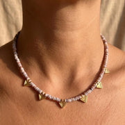 Heishi Shell Triangle Necklace — image 8