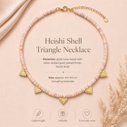 Heishi Shell Triangle Necklace — image 3