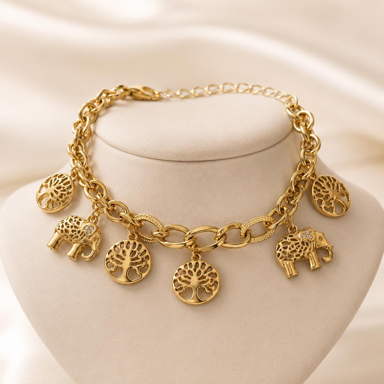 Gold Charm Bracelet – Adjustable — image 7