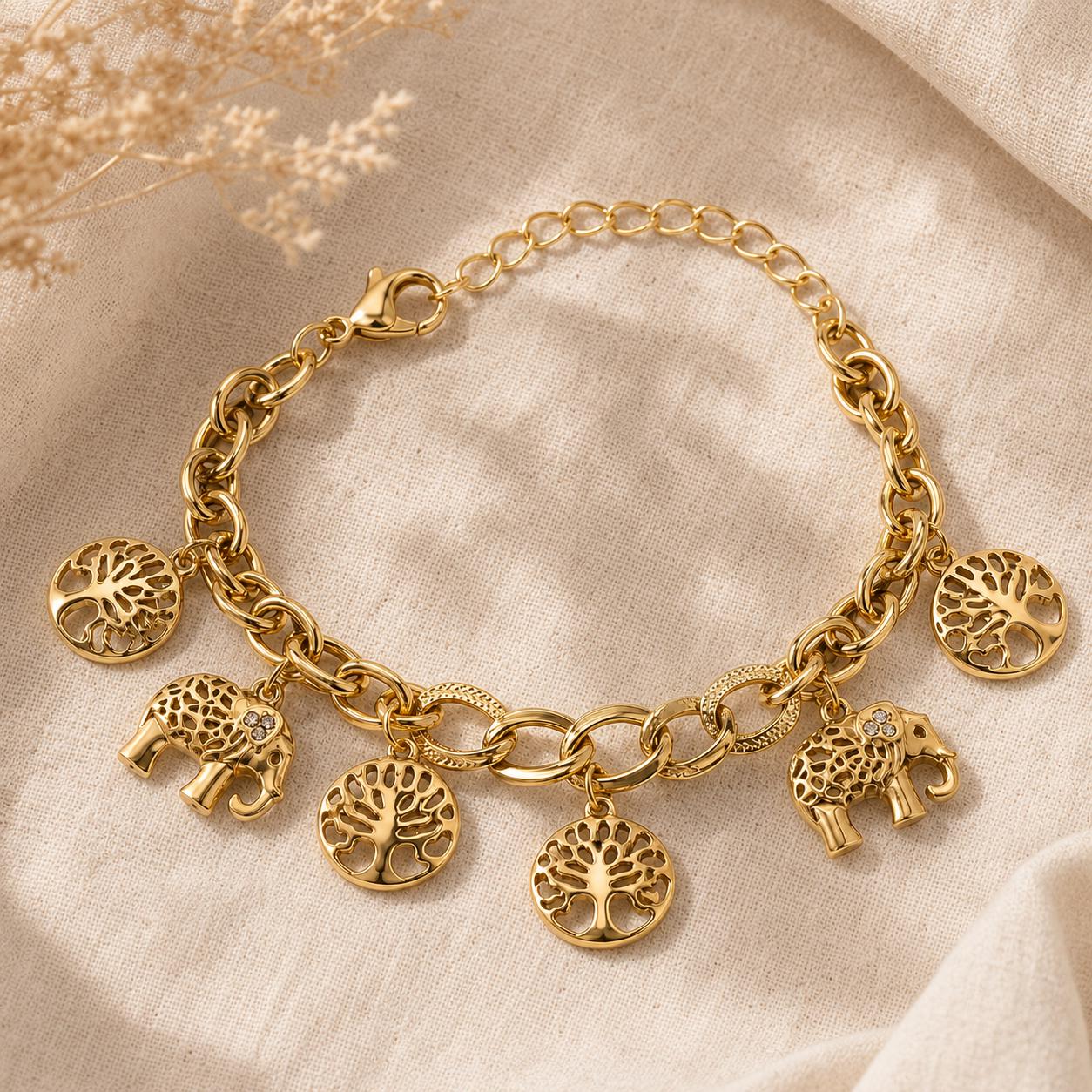 Gold Charm Bracelet – Adjustable — image 5