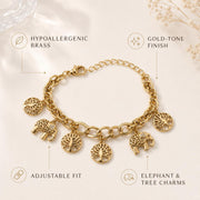 Gold Charm Bracelet – Adjustable — image 4